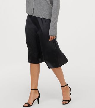 H&M + Silk-Blend Satin Skirt