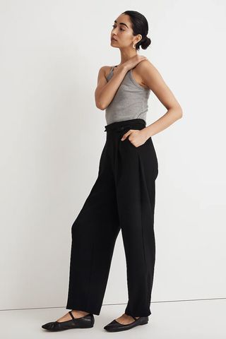 Madewell + The Tall Rosedale High-Rise Straight Pant in Crepe