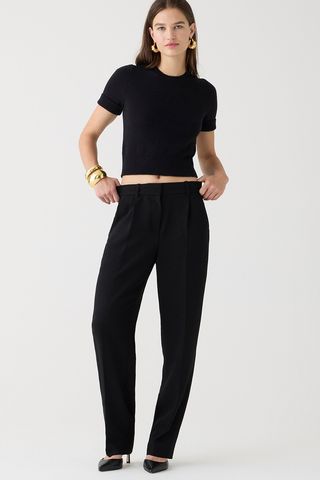 J.Crew + Tall Relaxed Drapey Crepe Trouser