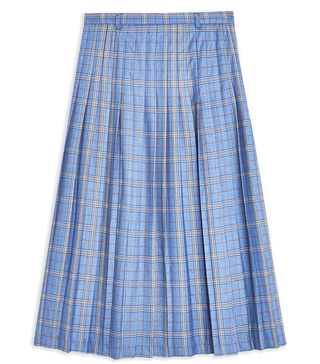 Topshop + Check Pleated Skirt By Norr