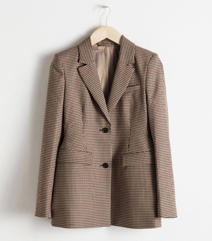 &amp;amp; Other Stories + Hourglass Houndstooth Blazer