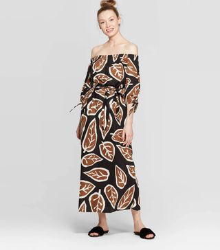 Who What Wear x Target + Knotted Cuff Maxi Dress