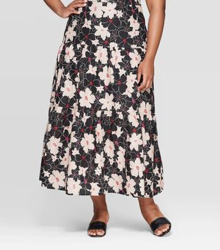 Who What Wear x Target + Tiered A Line Maxi Skirt