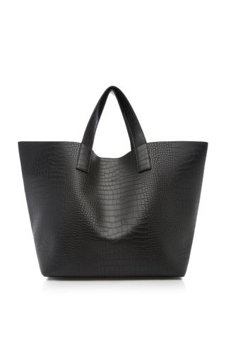 Studio Amelia + Croc-Effect Vegan Leather Tote Bag