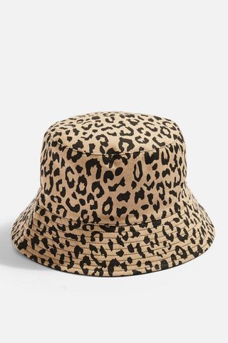 Topshop + Leopard Reversible Bucket Hat