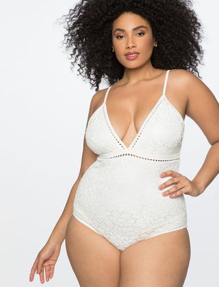 Eloquii + Lace One-Piece Swimsuit