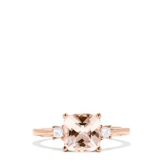 Effy + Blush 14k Rose Gold Morganite and Diamond Ring