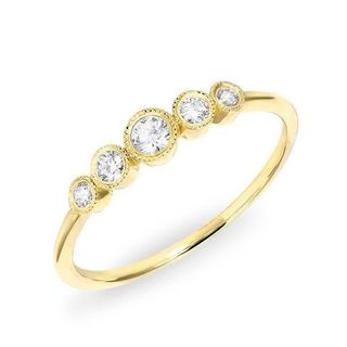 Anne Sisteron + 14KT Yellow Gold Diamond Hazel Bezel Ring