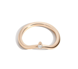 Shahla Karimi + Curve Ring With Pear