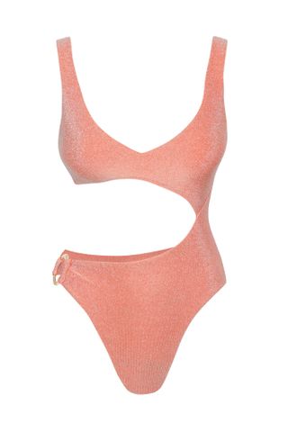 Monday Swimwear + St. Barth's One Piece in Sun Kissed Shimmer