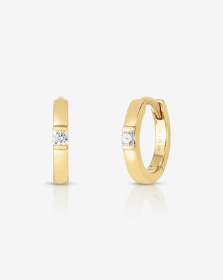 Ring Concierge + Solitaire Diamond Huggies