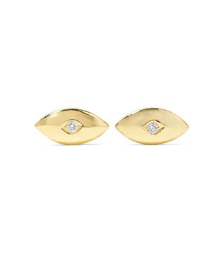 Jennifer Meyer + Mini Evil Eye Diamond Earrings