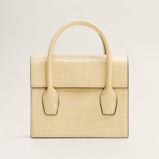 Mango + Croc-Effect Mini Bag