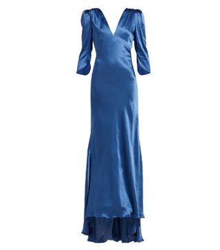 Maria Lucia Hohan + Derya Bias-Cut Silk-Charmeuse Maxi Dress
