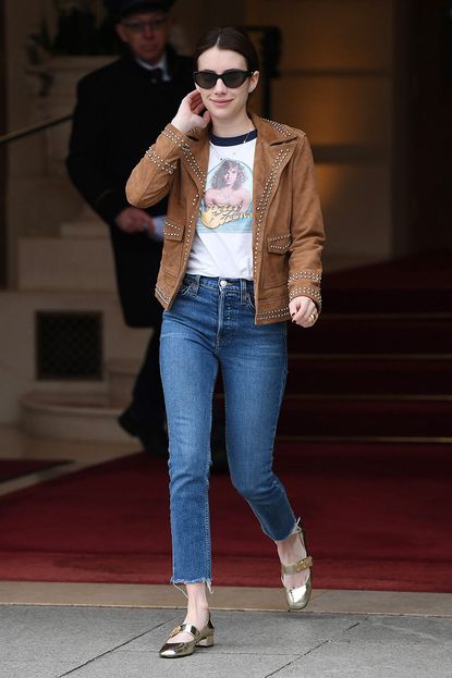 How 6 Celebrities Style T-Shirt and Jeans to Look Expensive | Who What Wear