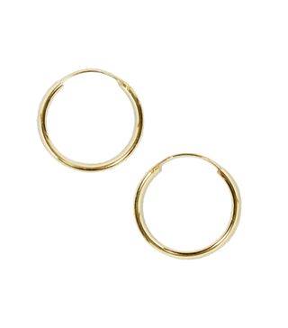 ASOS Design + Gold Plated Sterling Silver 20mm Hoop Earrings