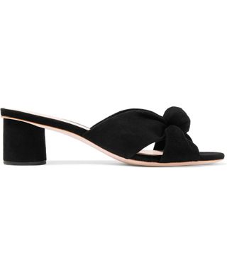Loeffler Randall + Celeste Knotted Suede Mules