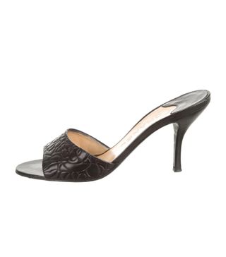Chanel + Camellia Slide Sandals