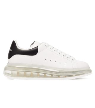 Alexander McQueen + Raised Bubble-Sole Leather Trainers