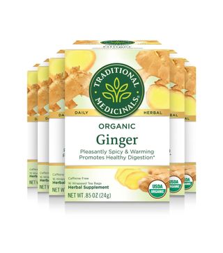 Traditional Medicinals + Organic Ginger Herbal Leaf Tea (Pack of 6)