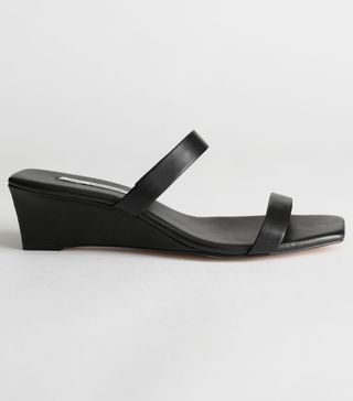 
Other Stories + Square Toe Duo Strap Wedges