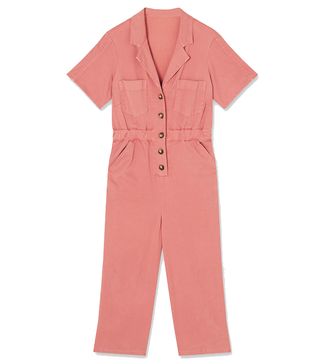 Miss Selfridge + Petite Pink Denim Utility Jumpsuit
