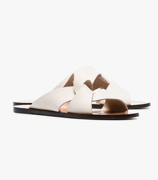 ATP Sandals + White Allai Leather Crossover Strap Sandals
