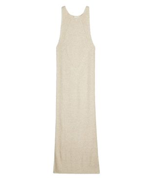 Topshop + Knitted Natural Yarn Dress With Linen