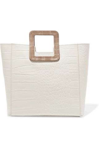 Net-a-Porter + Shirley Two-Tone Croc-Effect Tote