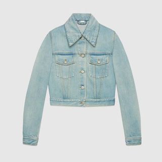 Gucci + Denim Jacket With Patches