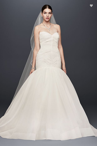 Truly Zac Posen + Pleated Organza Wedding Dress