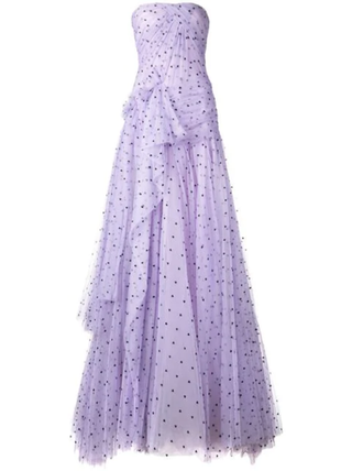 Carolina Herrera + Strapless Flared Maxi Dress