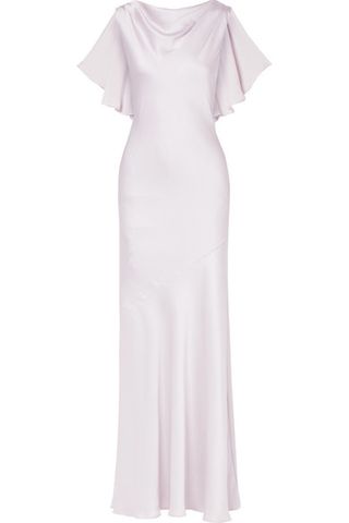 Rachel Zoe + Ami Draped Hammered Satin Gown