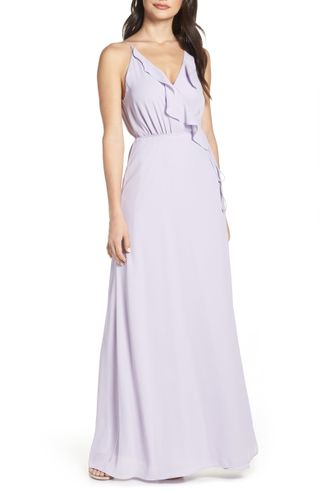 Wayf + Jamie Ruffle Wrap Gown