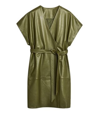 Topshop + Leather Wrap Dress By Boutique