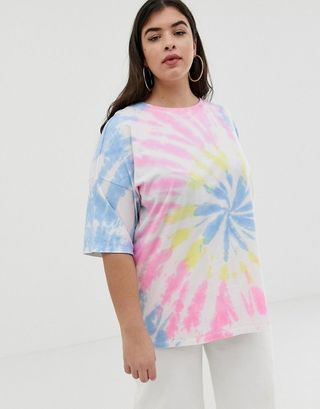 ASOS + Relaxed T-Shirt in Pastel Tie Dye