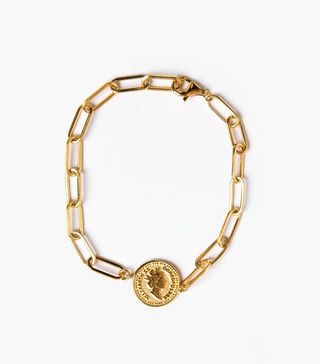 Pixie Market + Gold Plated Chain Coin Bracelet