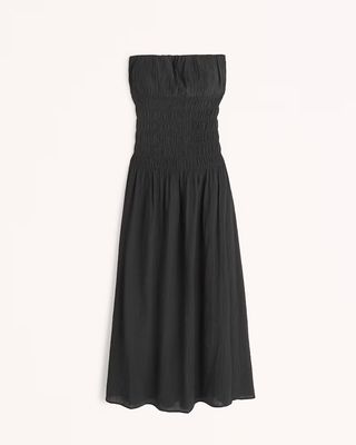 Abercrombie + Strapless Drop-Waist Smocked Maxi Dress