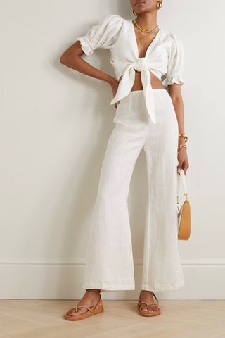 Faithfull the Brand + Ottavio Linen Wide-Leg Pants