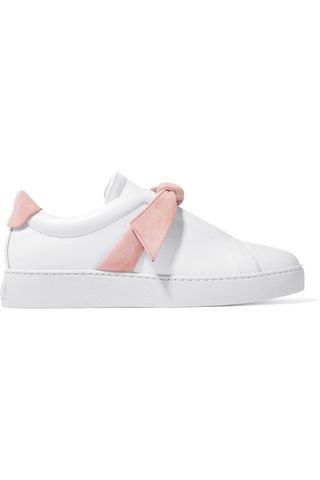 Alexandre Birman + Clarita Bow-Embellished Slip-On Sneakers