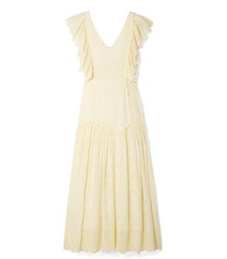 Loveshackfancy + Cressida Ruffled Broderie Anglaise Cotton Maxi Dress