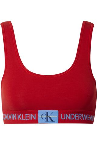 Calvin Klein Underwear + Stretch-Cotton Jersey Soft-Cup Bra