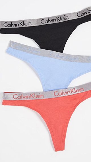 Calvin Klein Underwear + Radiant Cotton 3 Pack Thongs