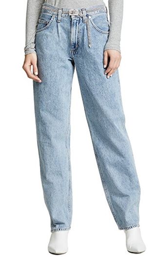 Agolde + Baggy Oversized Jeans With Pleats