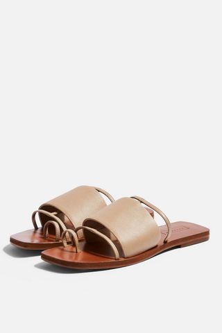 Topshop + Fortune Nude Flat Sandals