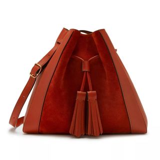 Mulberry + Small Millie Tote Rust Suede & Silky Calf