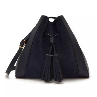 Mulberry + Small Millie Tote Midnight Suede & Silky Calf