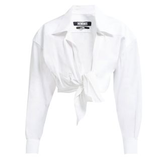 Jacquemus + Pavia Tie-Front Cropped Shirt