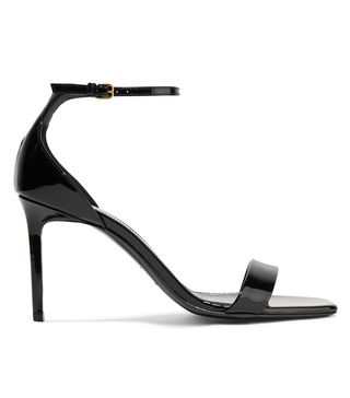 Saint Laurent + Amber Patent-Leather Sandals