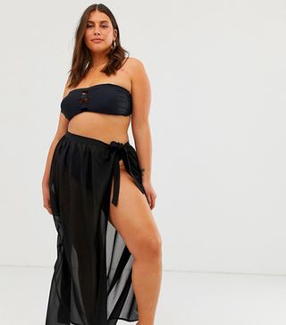 Simply Be + Tie Side Beach Maxi Skirt